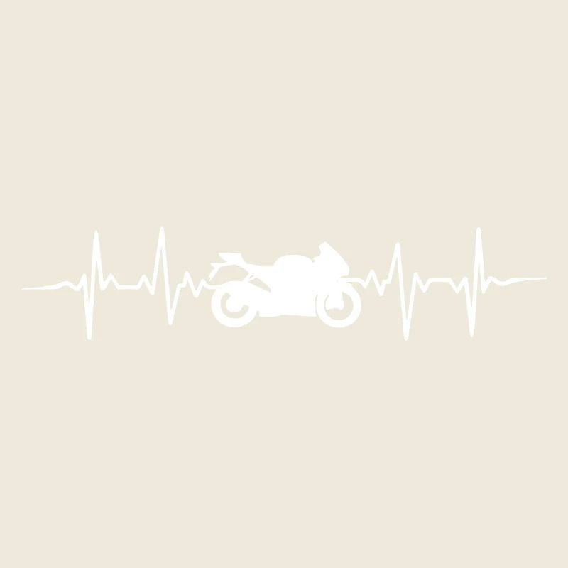 Motorcycle Heartbeat Biker ECG Line Frequency Motor