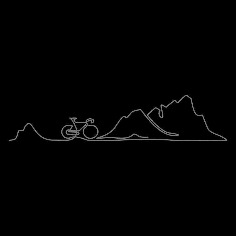 one line biking in the mountains