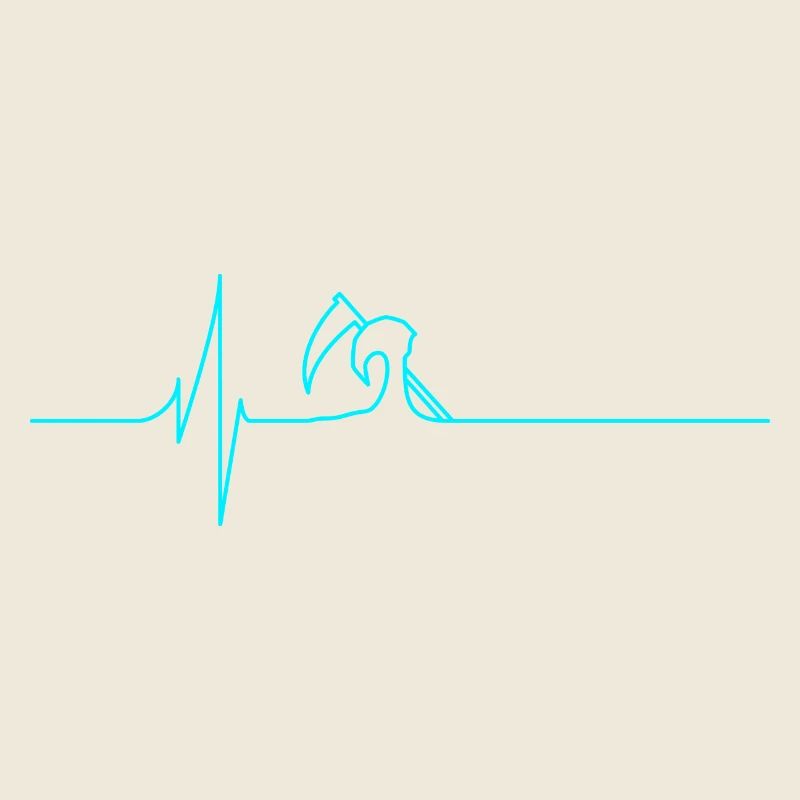 Electrocardiogram - Death - Blue