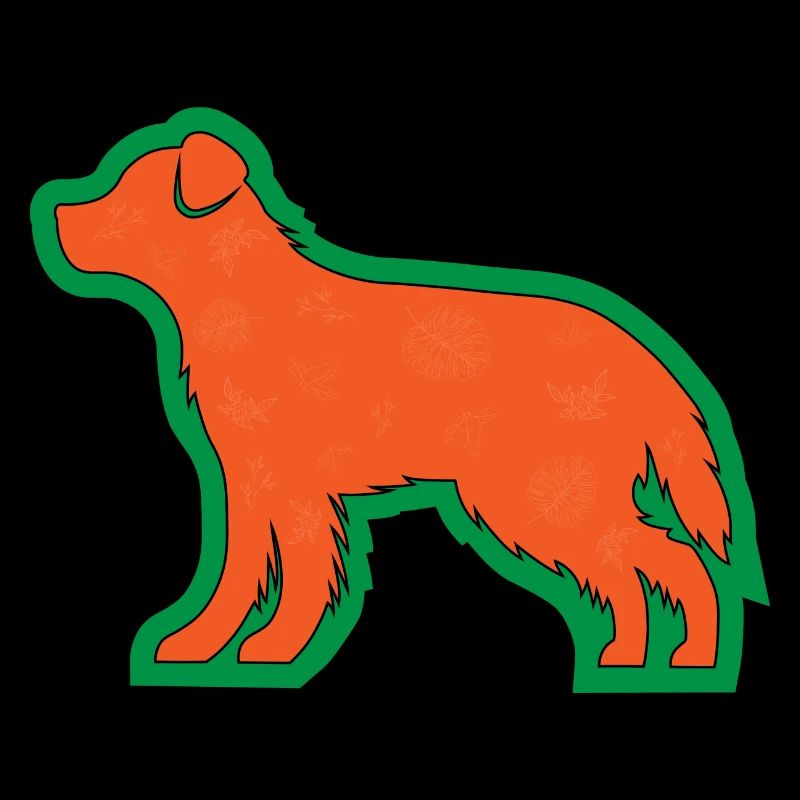 Retriever avec des feuilles