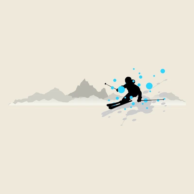 Winter - Skifahrer Berge