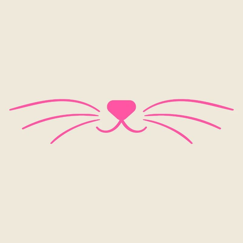 Masque rose mignon de visage de chat