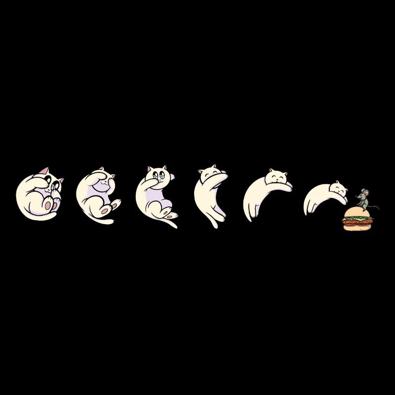 Chat, Faim, Souris, Burger, Restauration Rapide, Enfant