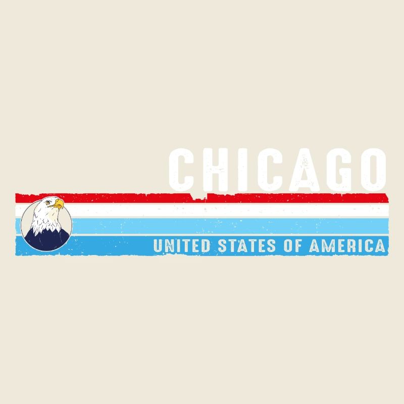 Chicago Illinois Est 1833 Vintage Classique Rétro