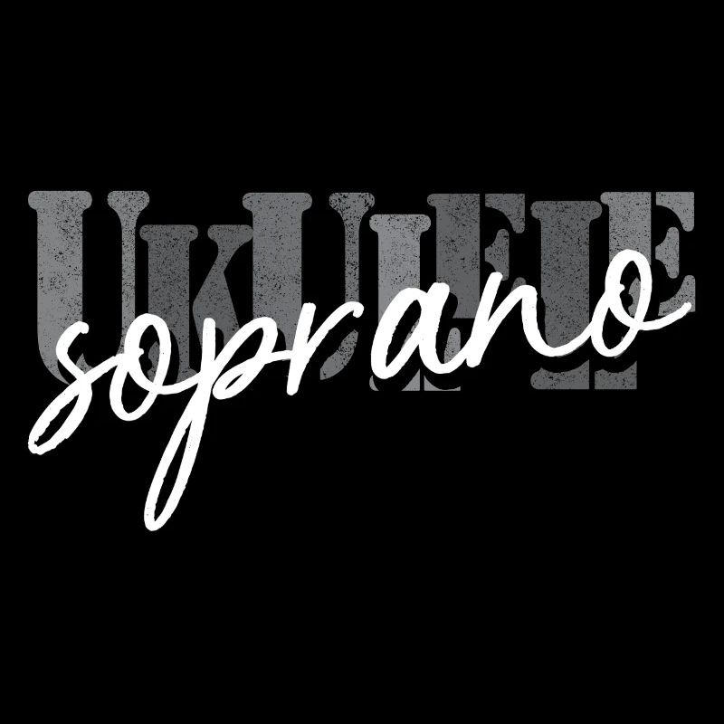 Ukulélé Soprano Noir Blanc