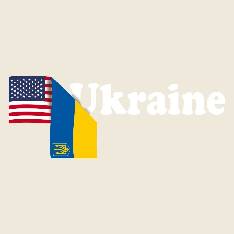 Vintage American Ukrainian Flags USA Ukraine