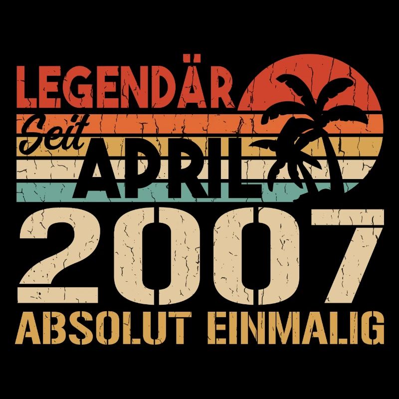 Né En Avril 2007 Drôle D’anniversaire Rétro