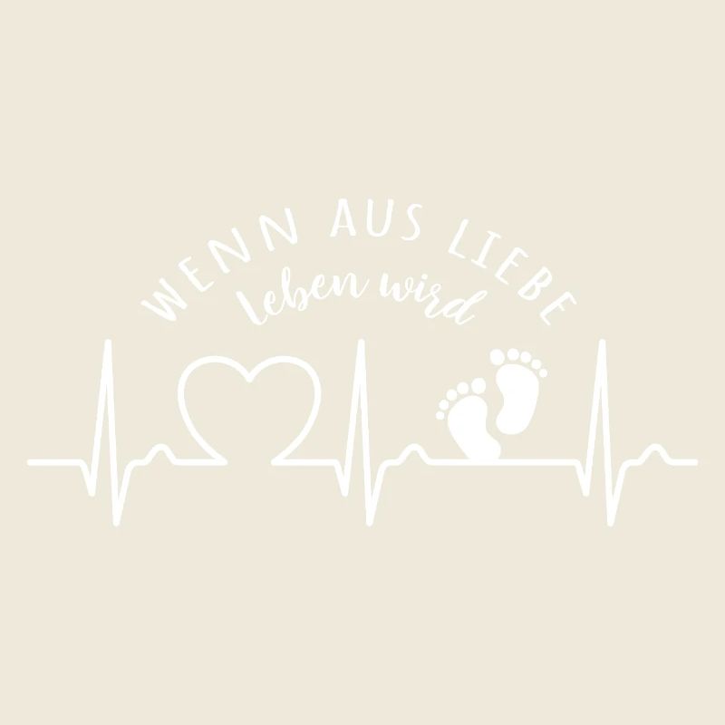 Wenn aus Liebe Leben wird EKG Kurve Herzkurve Baby