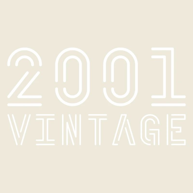 2001 millésime 2001 anniversaire 2001 rétro