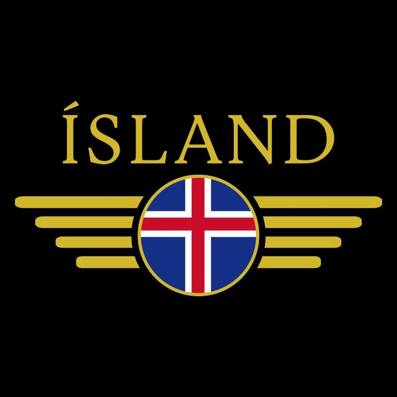 J’aime l’Islande T-shirt design de style élégance