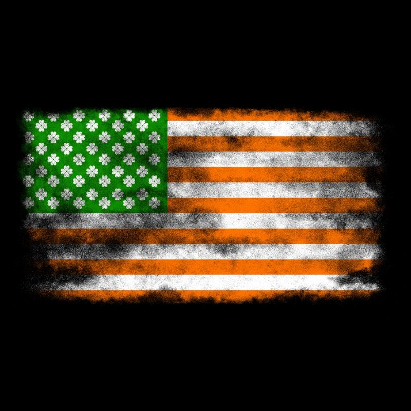 Irish American Saint Patrick's Day Flag Washed