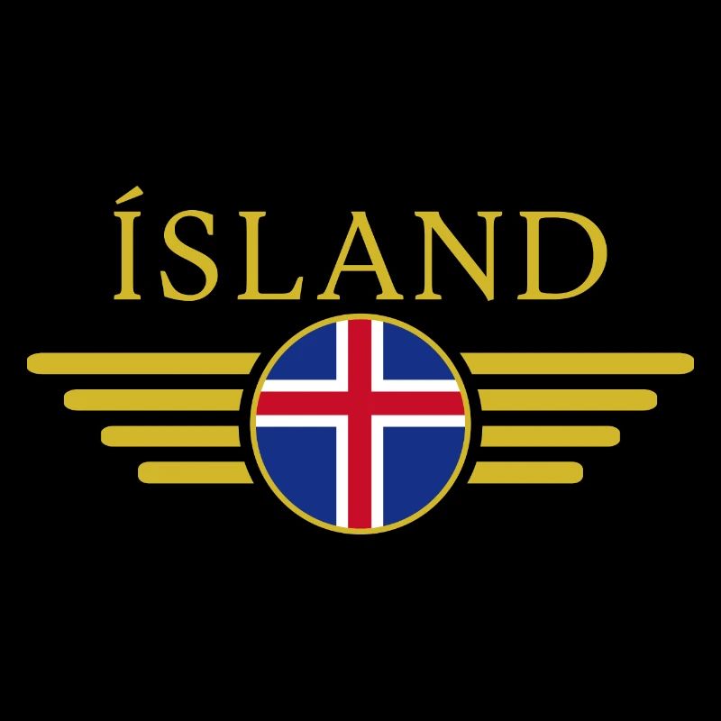 J’aime l’Islande T-shirt design de style élégance