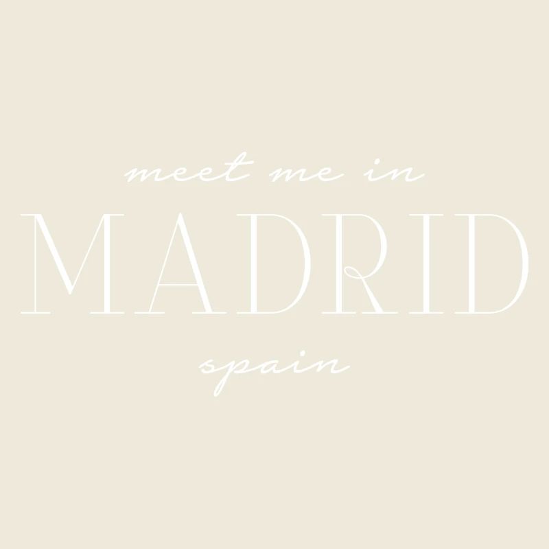 Madrid, Spain Style Desing T-Shirt