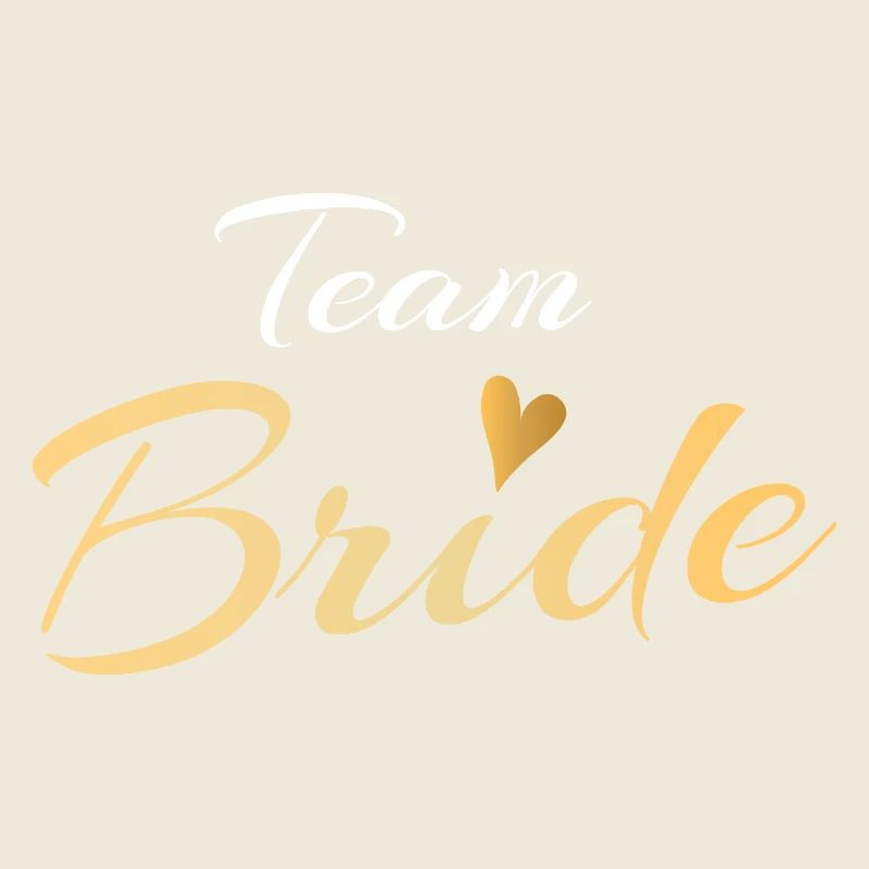 Team Bride Gold Typografie - Braut JGA Hochzeit