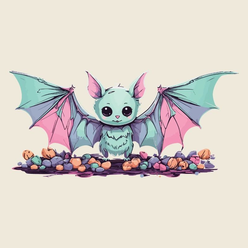 Pastel gothique chauve-souris Kawaii Halloween Design