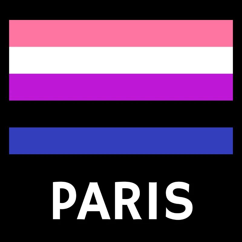 Genderfluid Pride Flagge Paris