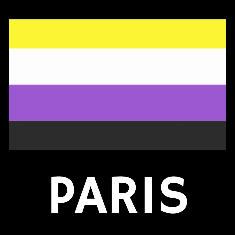 Nicht-binäre Pride Flagge Paris