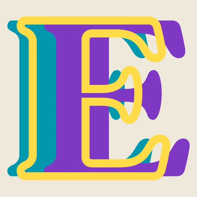 Mehrfarbiger Buchstabe e – originelle Geschenkidee