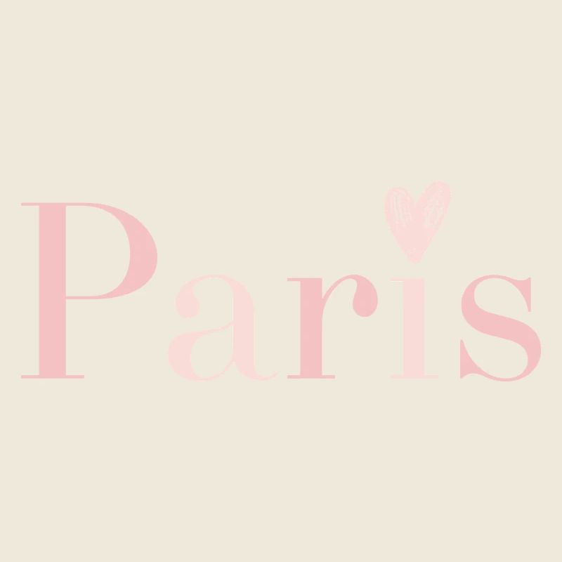 Paris in Pink mit Herz auf dem I