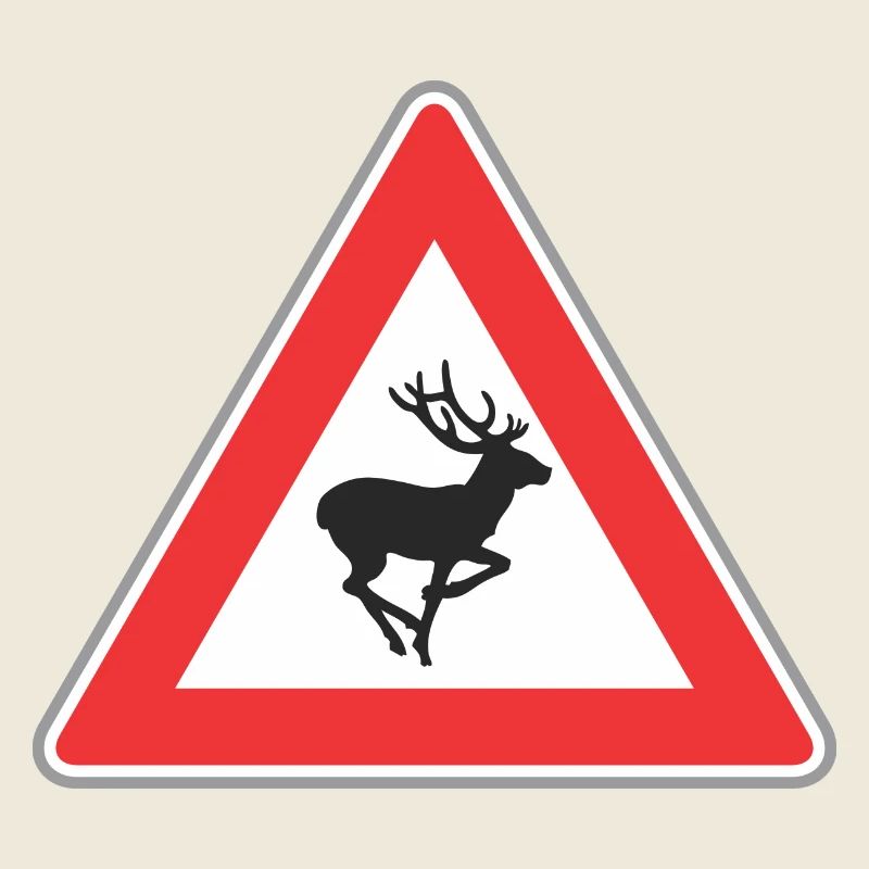 Signalisation routière cerfs