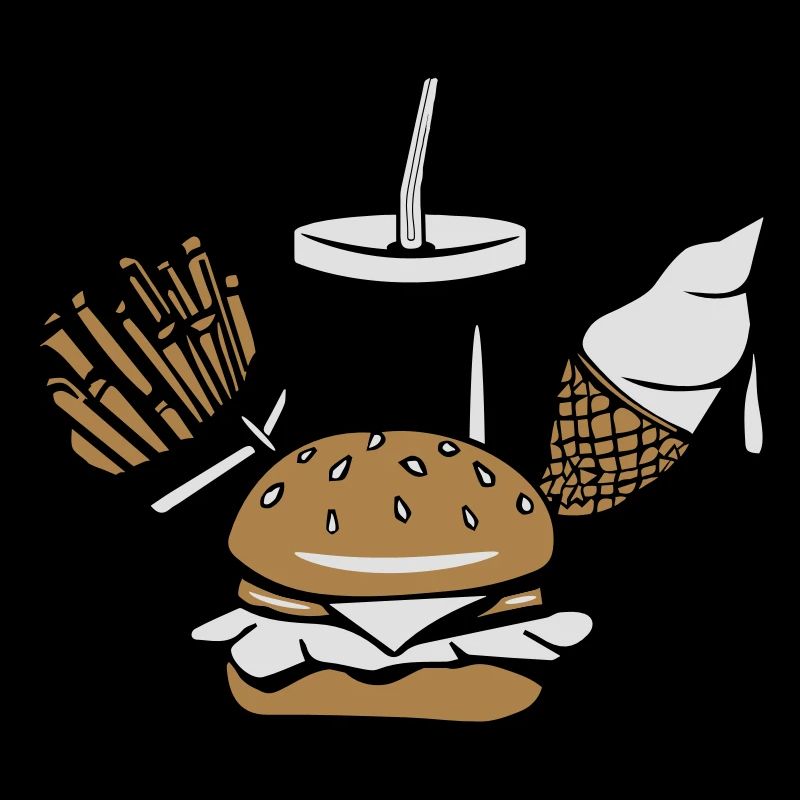 fast food menue eiscreme