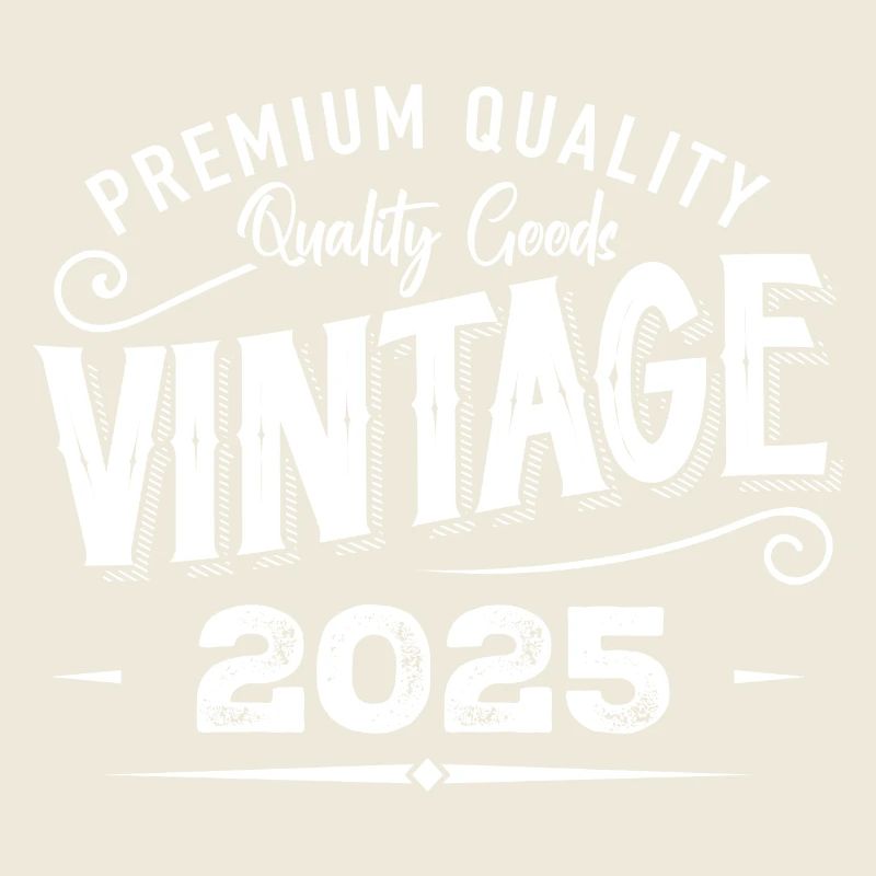 Vintage 2025 Original Rétro Millésime Anniversaire