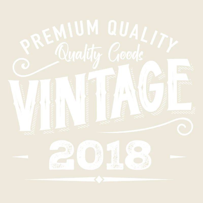 Vintage 2018 Original Rétro Millésime Anniversaire