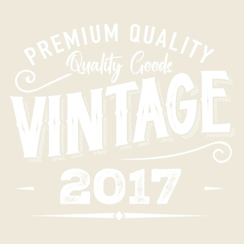 Vintage 2017 Original Rétro Millésime Anniversaire