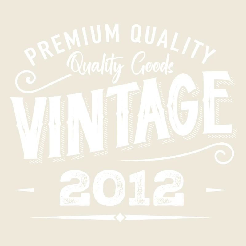Vintage 2012 Original Rétro Millésime Anniversaire