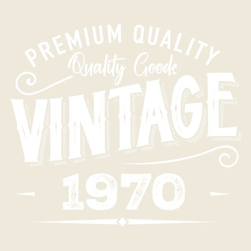 Vintage 1970 Original Rétro Millésime Anniversaire