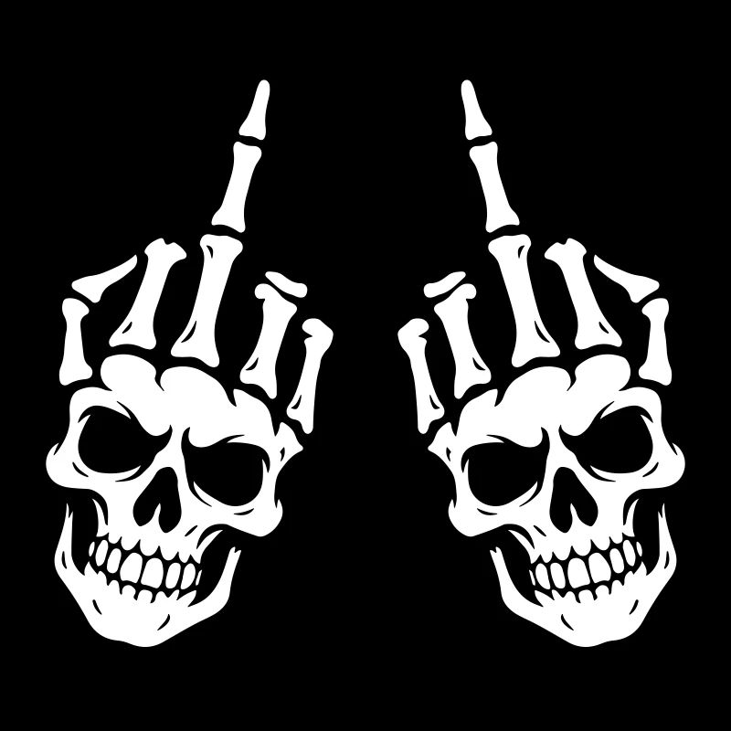 Mittelfinger Skelett Hand