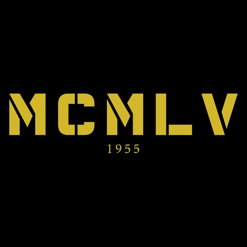 Mit römischen Zahlen MCMLV - Made in 1955