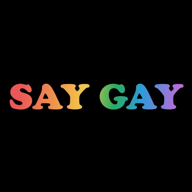 SAY GAY LGBTQ pride accessories -
