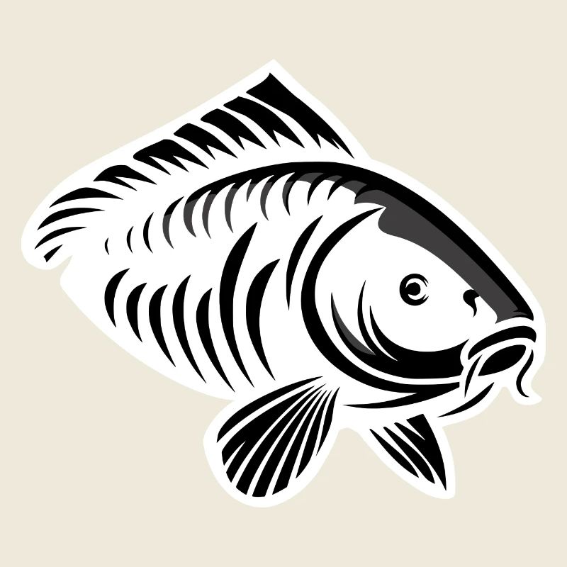 Karpfen modern weiß