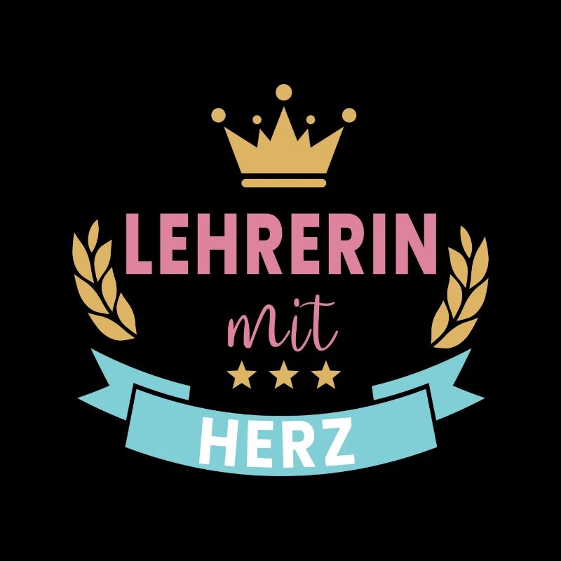 Lehrerin mit Herz! Krone & Kranz