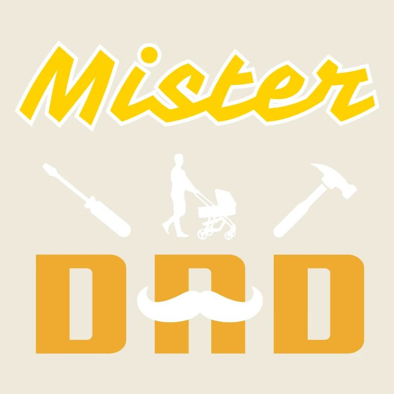 Mister Dad Moustache Blanche