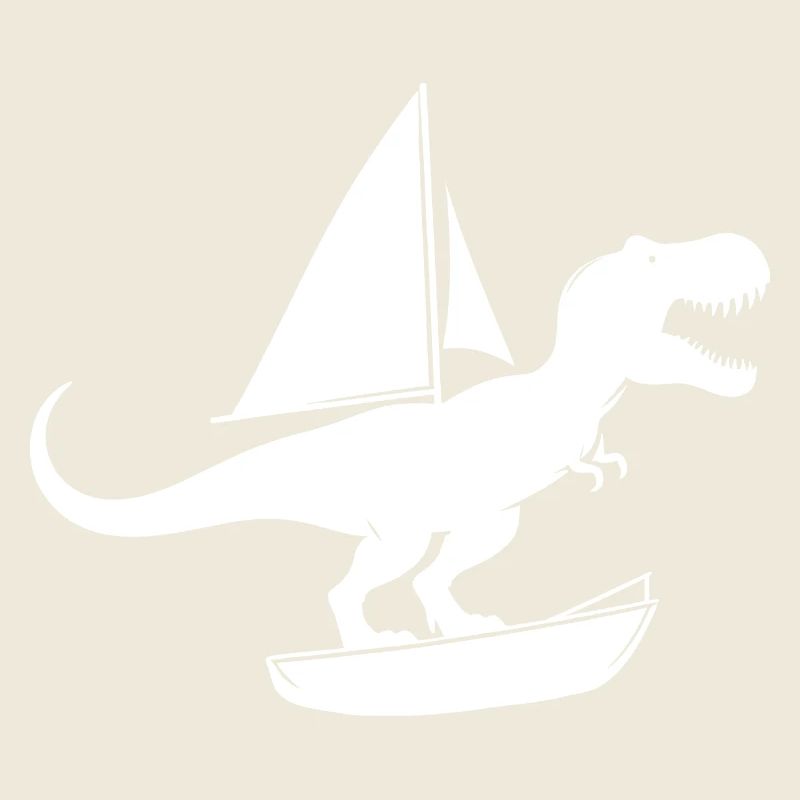 Minimalistische Jolle mit T-Rex Sommer