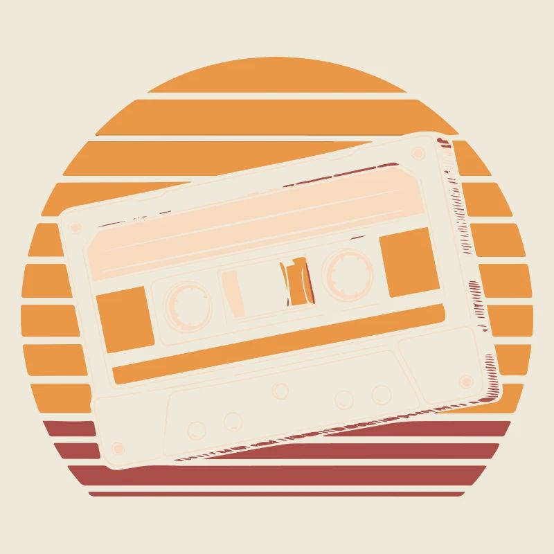 VINTAGE-KASSETTE. RETRO T-SHIRTS