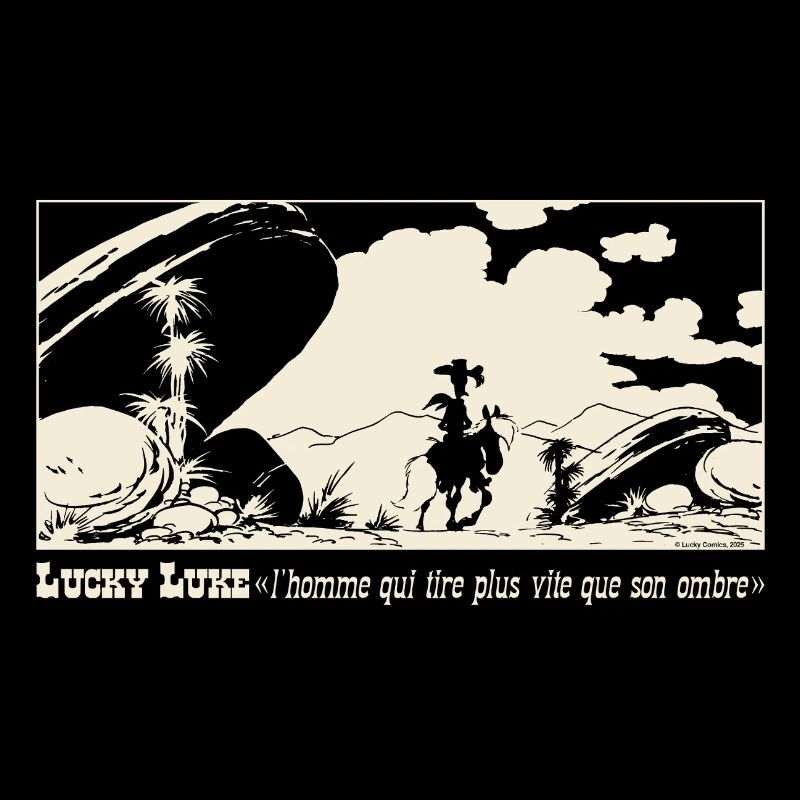 Lucky Luke Design Far West Avec Citation