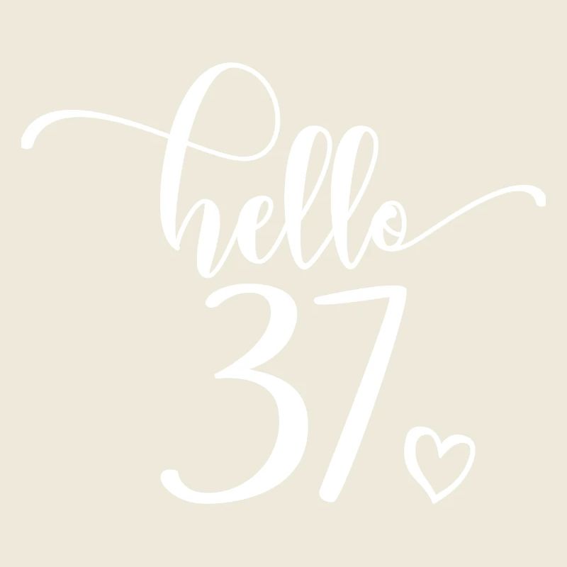 Hello 37 - Mignon cadeau de 37e anniversaire pour femmes