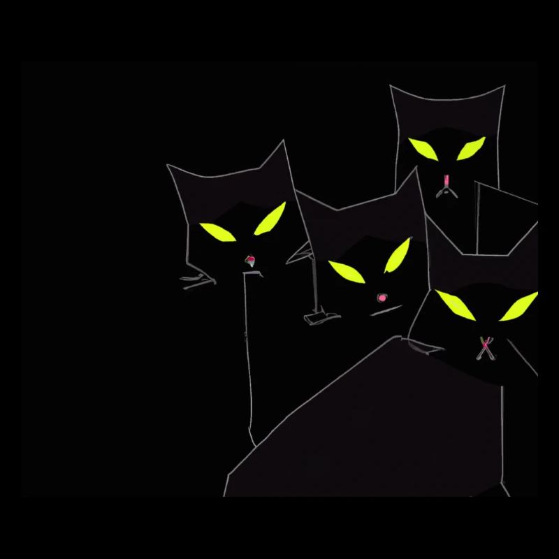 Chats noirs dans la nuit noire