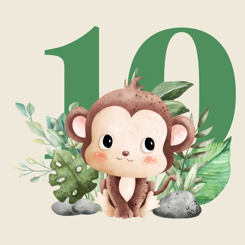 10e anniversaire singe safari