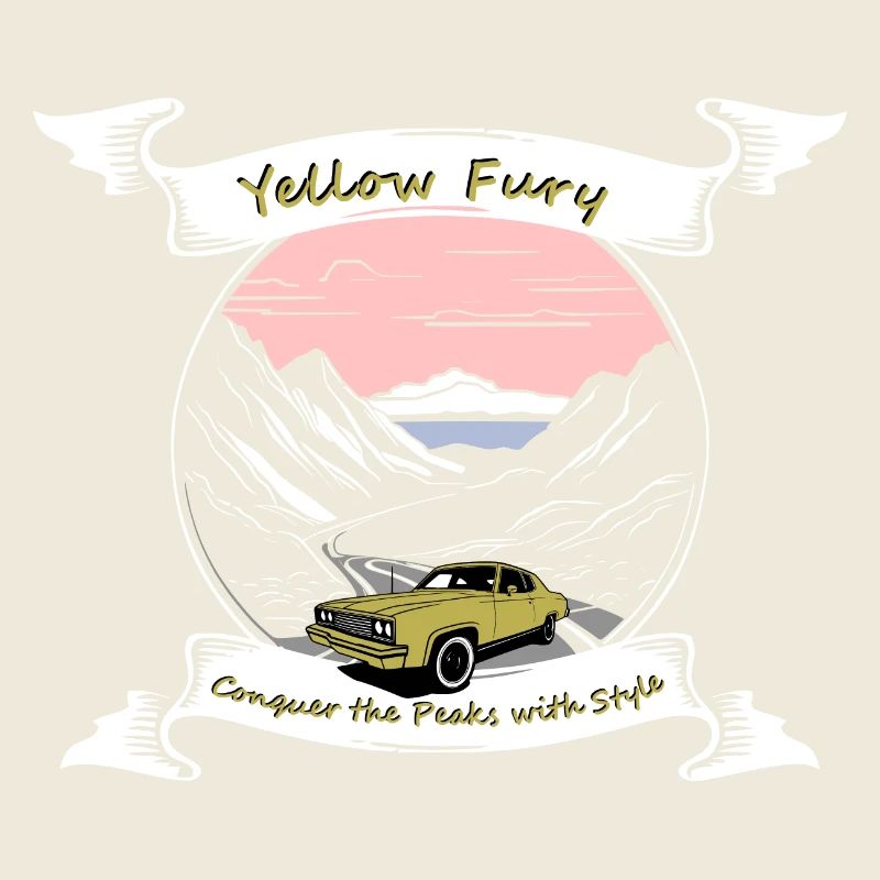 Cooles durch die Berge fahrendes Auto driftet