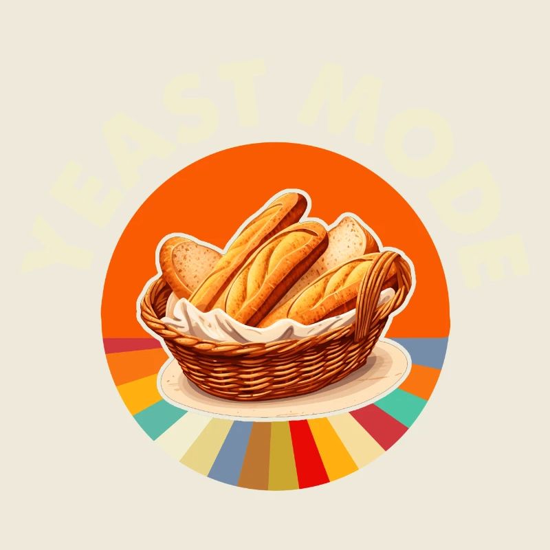 Yeast Mode Lustige Brot Illustration