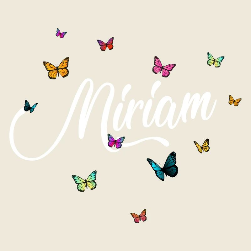 MIRIAM - Nom de fille avec des papillons colorés