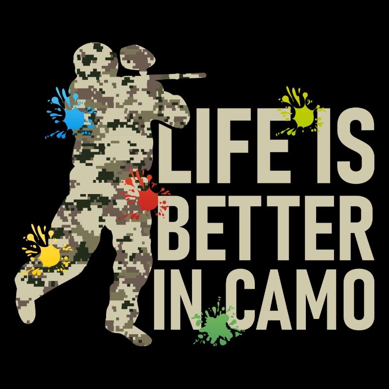 Life is Better in Camo Tactical Player Paintball