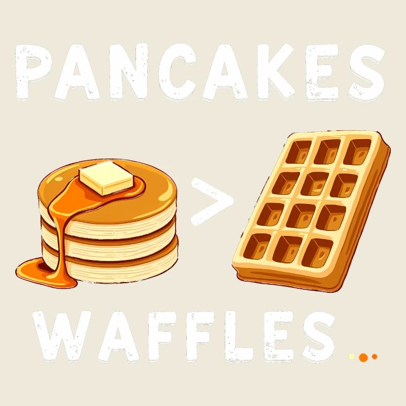 Pfannkuchen über Waffeln