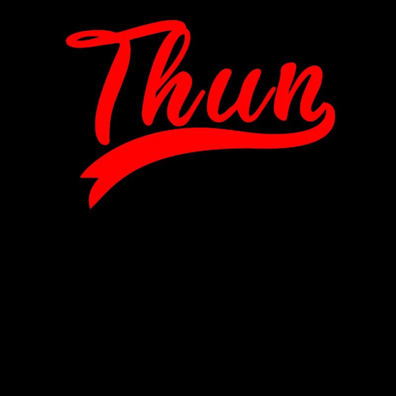 Logo rouge de l’écriture de Thoune