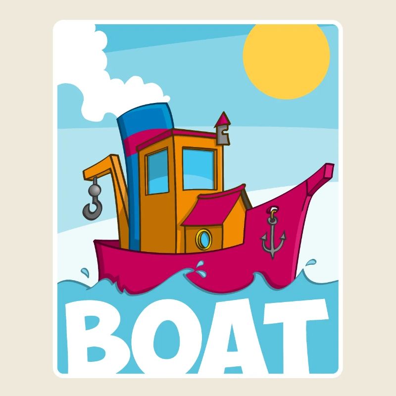 Image colorée d’un remorqueur amusant