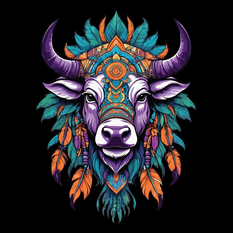Cow Spiritual Mandala Design